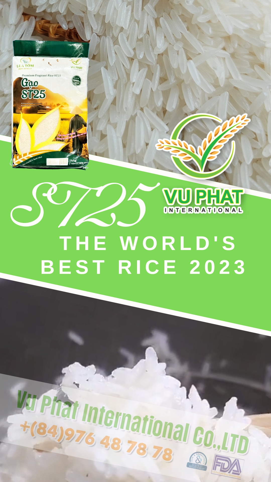 #ST25BestRice #VietnamRoundGrainRice #VuPhatInternationalcoltd # Vietnamriceexporter #vuphat.com #84976487878 #reel #reelsfbシ #reelsfacebook